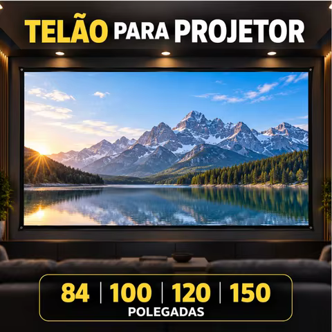 Tela de Projeção com Bordas Pretas