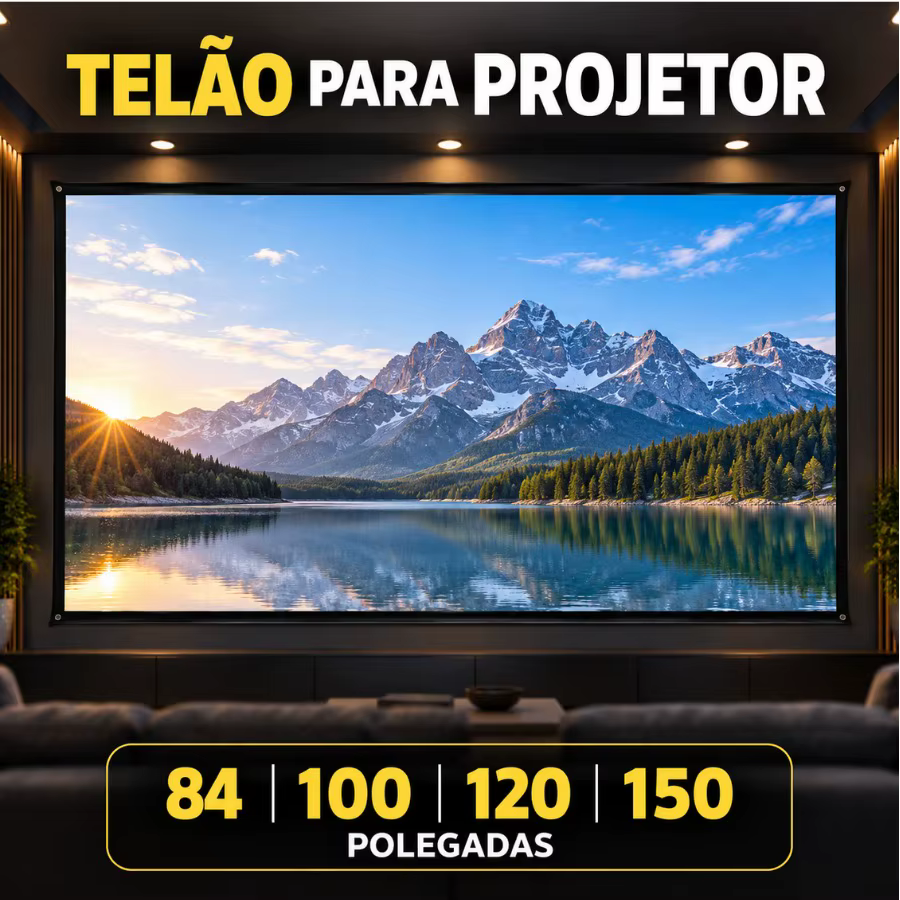 Tela de Projeção com Bordas Pretas