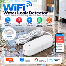 Sensor de Nível de Água WiFi com Alarme de Vazamento Thumbnail 1