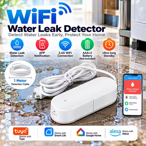 Sensor de Nível de Água WiFi com Alarme de Vazamento