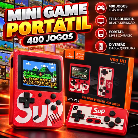 Mini Game Portátil Retrô 400 Jogos