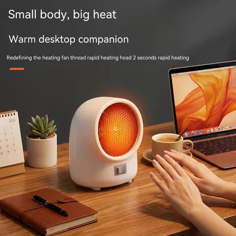 Mini Aquecedor Elétrico de Mesa
