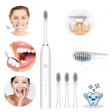 Escova Elétrica Sônica IPX7 com 4 Cabeças Thumbnail 5