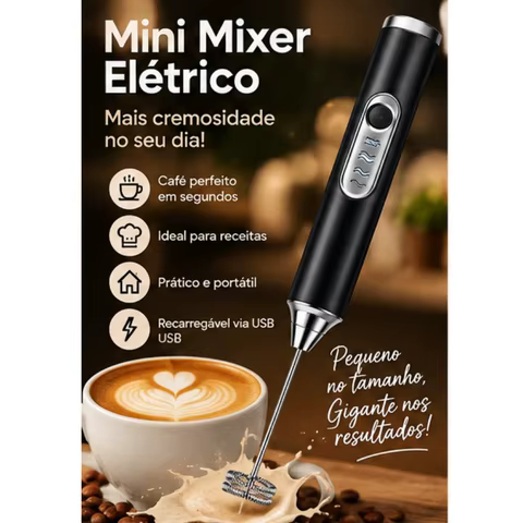 Mini Mixer Elétrico Portátil