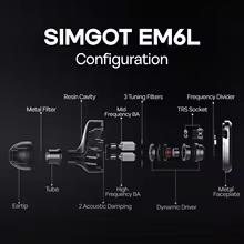 SIMGOT EM6L Fone Híbrido HiFi Thumbnail 5