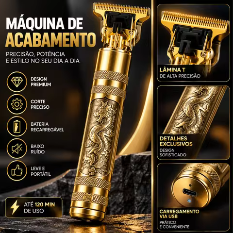 Máquina de Cortar Cabelo Dragão Profissional