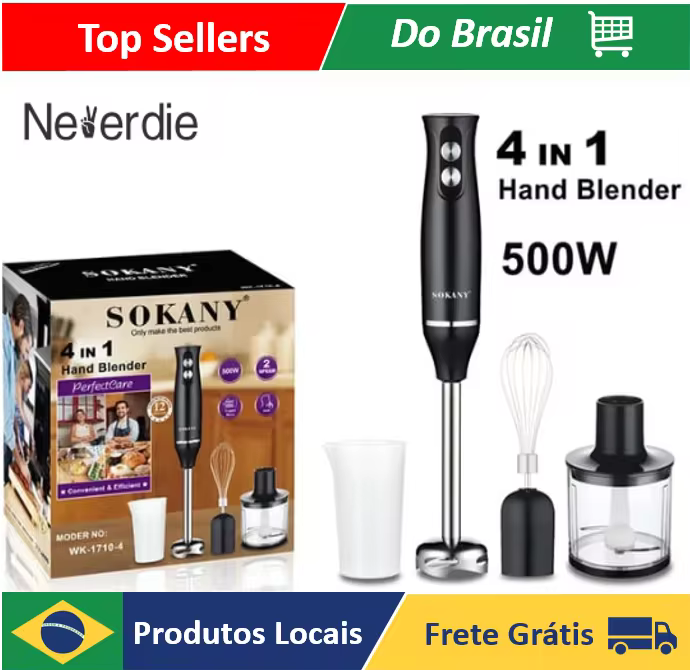 Mixer e Processador 4 em 1 nnneverdie