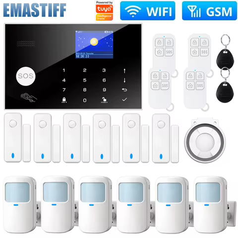 Kit Alarme WiFi GSM Tuya com Controle APP