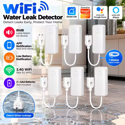 Sensor de Vazamento WiFi 2.4G com Alarme