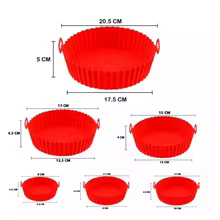 Kit 6 Formas Silicone Air Fryer Thumbnail 3