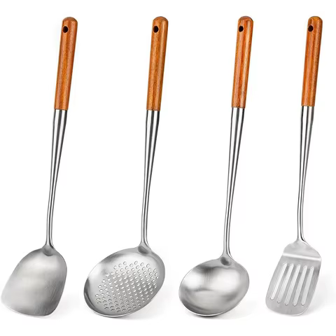 Kit Utensílios Cozinha Aço Inox
