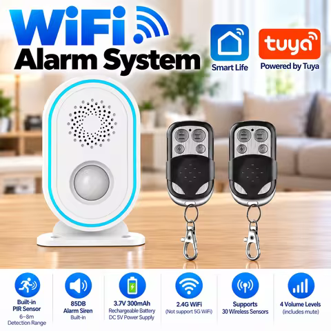 Alarme de Segurança Doméstica com Sensor PIR e Tuya WIFI