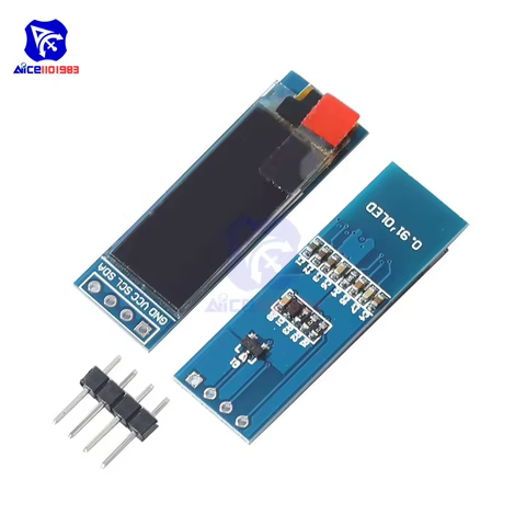 0.91 polegada 128x32 12832 interface i2c iic serial branco oled módulo de exibição lcd 0.91 "12832, tela led para arduino