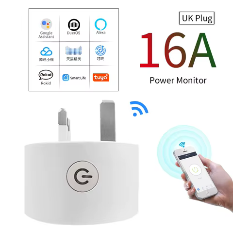 Plug Inteligente WiFi 16A com Monitor de Energia