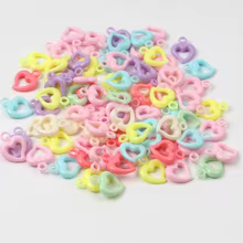 50 Corações Plásticos para Jóias DIY - Bucrurr Thumbnail 5