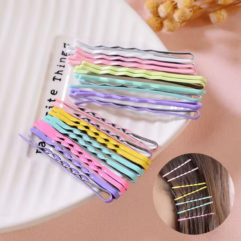 Kit 10 Grampos de Cabelo Ondulados