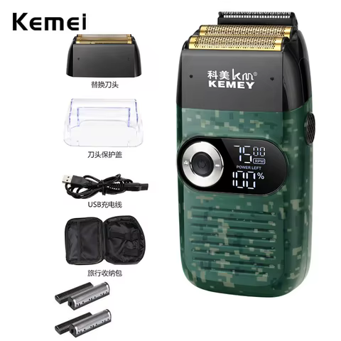 Kemei Barbeador Elétrico Recarregável