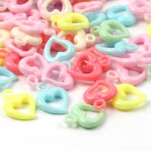 50 Corações Plásticos para Jóias DIY - Bucrurr Thumbnail 4
