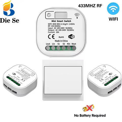Interruptor Wi-Fi Autônomo 433MHz