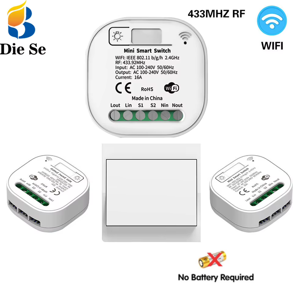 Interruptor Wi-Fi Autônomo 433MHz