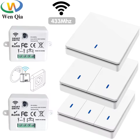 Interruptor Inteligente 433MHz com Controle Remoto