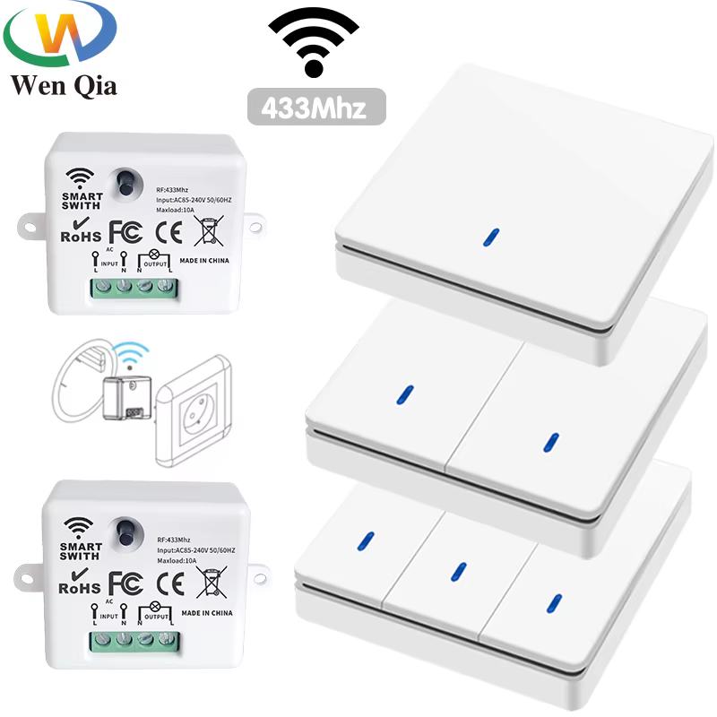 Interruptor Inteligente 433MHz com Controle Remoto