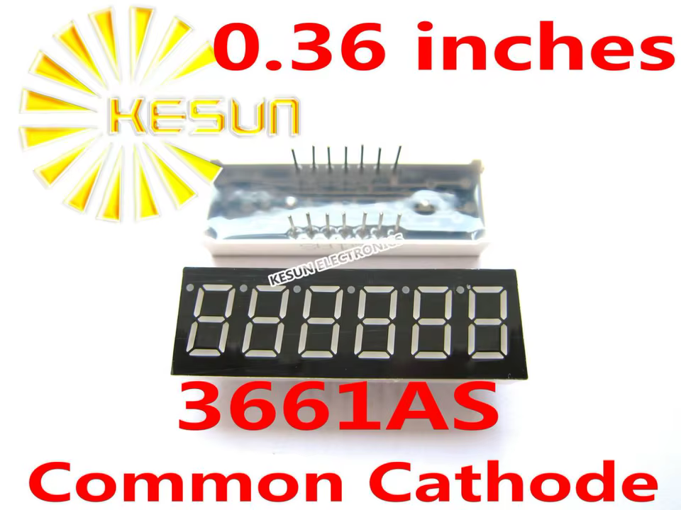 Display LED 6 Tubos Vermelho