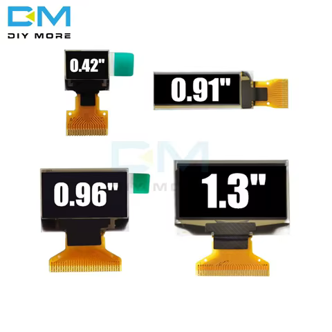 Módulo de exibição de tela LCD branco azul, módulo OLED para arduino, 0,42 polegadas, 0,91 polegadas, 0,96 polegadas, 1,3 polegadas