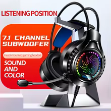 Headset Gamer RGB 7.1 Surround com Microfone Thumbnail 6