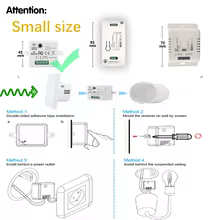Interruptor Inteligente 433MHz com Controle Remoto Thumbnail 3