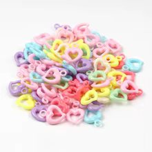 50 Corações Plásticos para Jóias DIY - Bucrurr Thumbnail 3