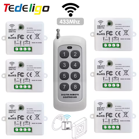 Interruptor Inteligente com Controle Remoto 433MHz