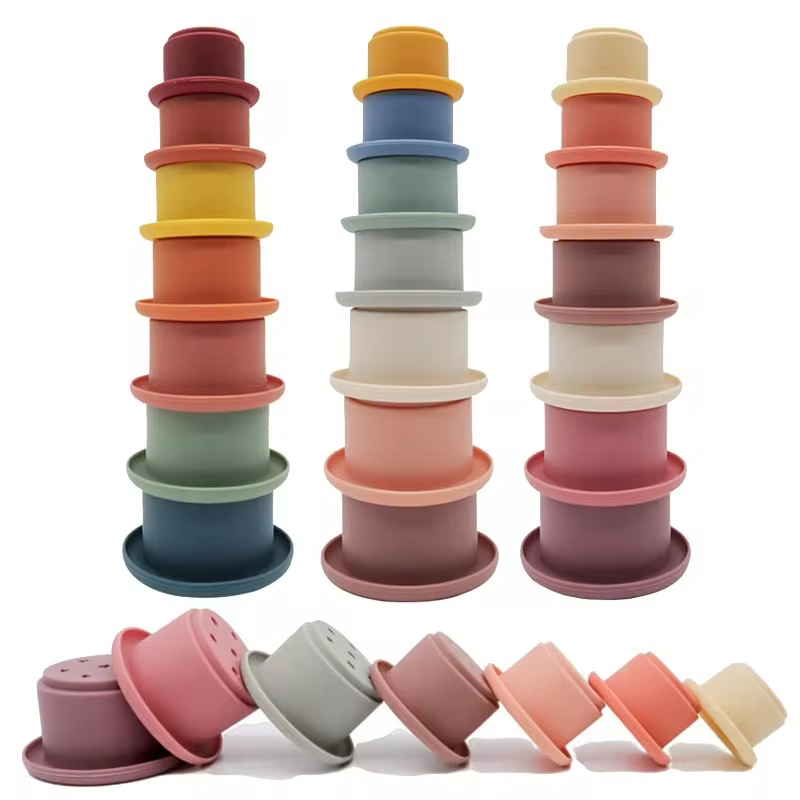 Copos Empilháveis Montessori Silicone