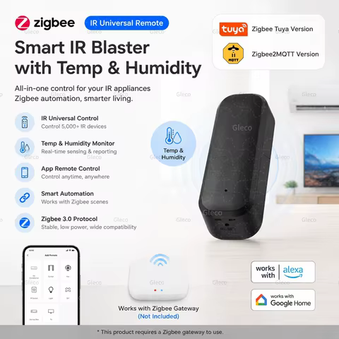 Controle Remoto IR Zigbee Universal com Sensor