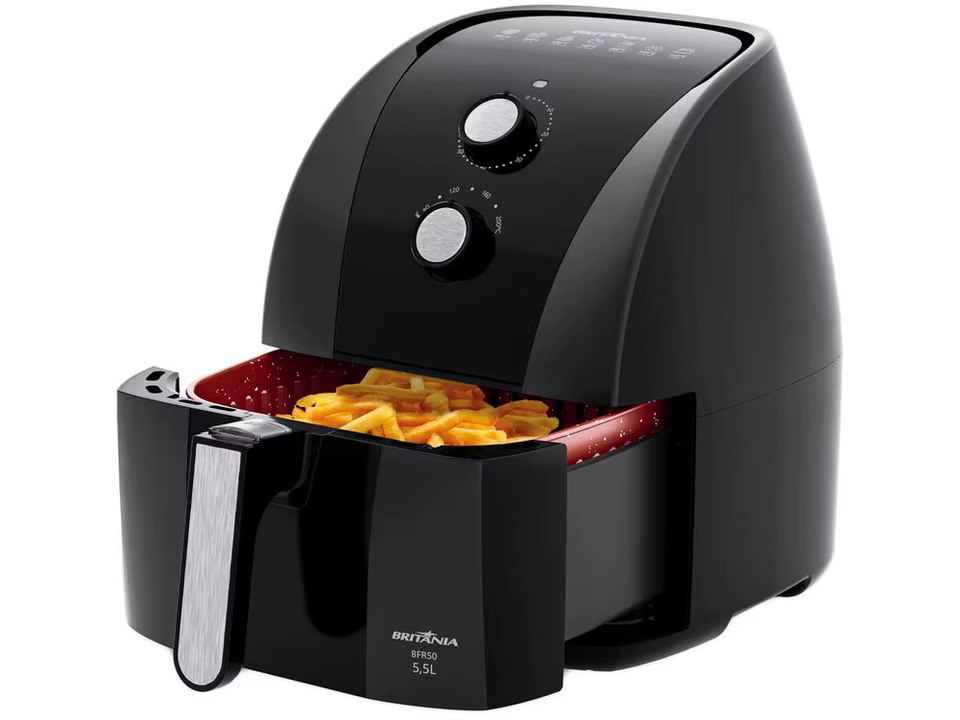 Air Fryer Britânia 5,2L Preta