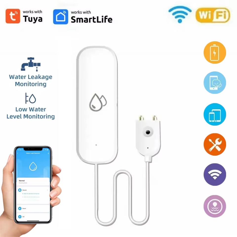 Sensor Inteligente de Vazamento Tuya WiFi