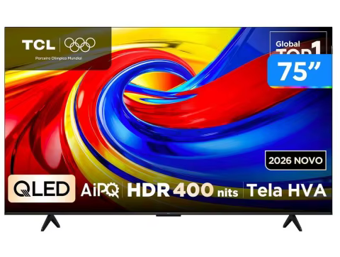Smart TV TCL 75" 4K QLED Google TV