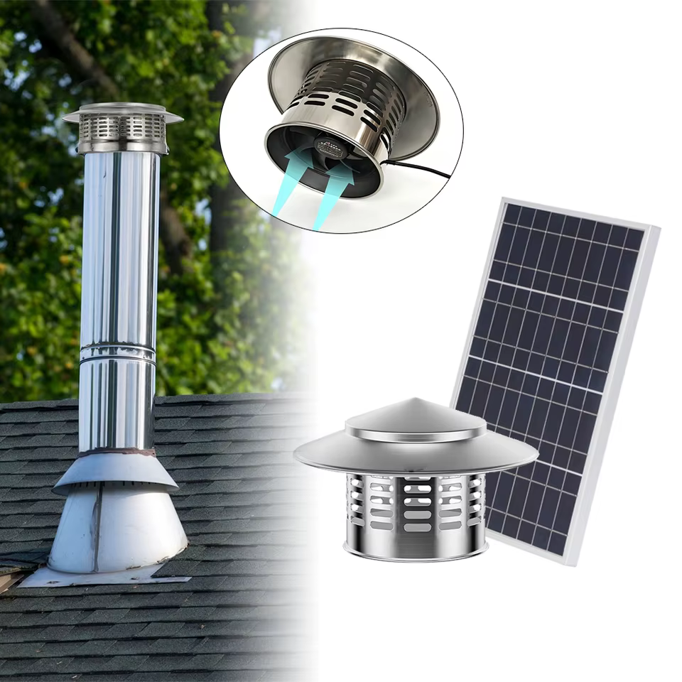 Exaustor Solar 12W Chaminé