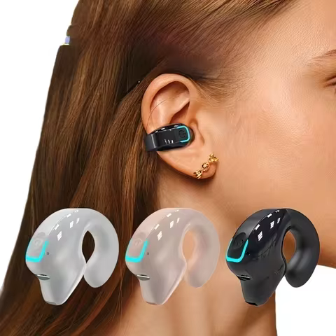 Fone Bluetooth TWS com Clipe e Condução Óssea