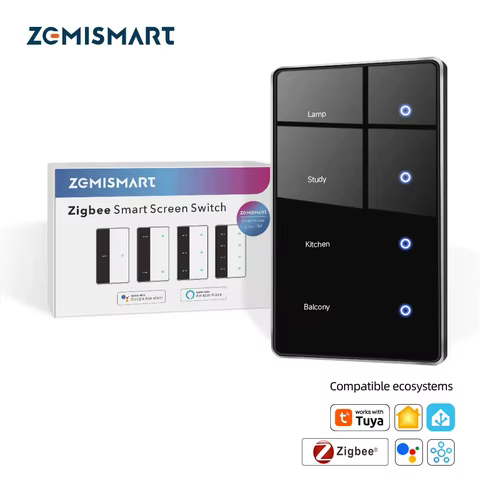 Interruptor Inteligente Zemismart Zigbee Preto