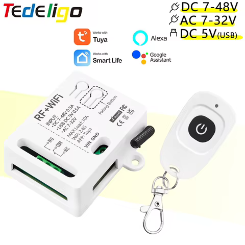 Interruptor WiFi Inteligente Tuya com Controle Remoto