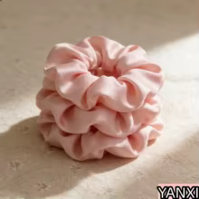 Scrunchies de Cetim Rosa - 1 a 100 Peças Thumbnail 3