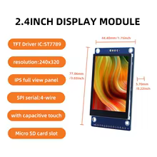 LCD TFT 2.4" com Toque Thumbnail 1