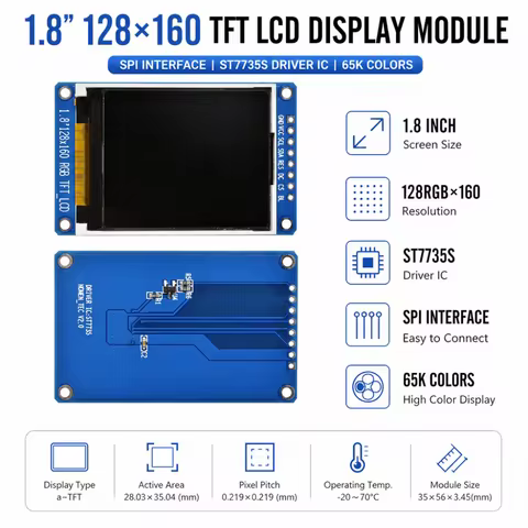 Módulo TFT LCD 1.8"