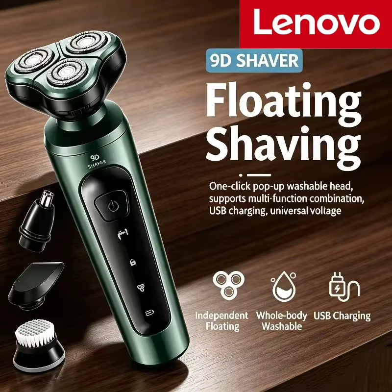 Aparador de Barba Lenovo 9D Recarregável
