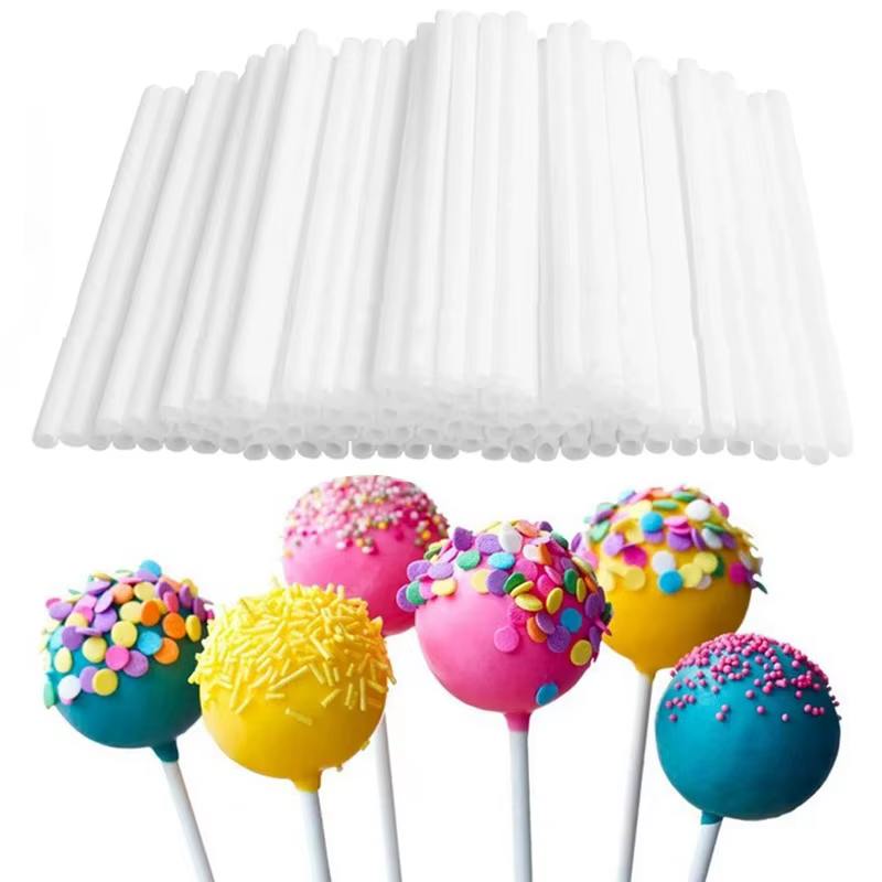 Varas de Açúcar Acrílico Branco 50/100 Pçs