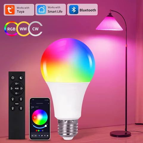 Lâmpada LED RGB Inteligente Tuya Bluetooth