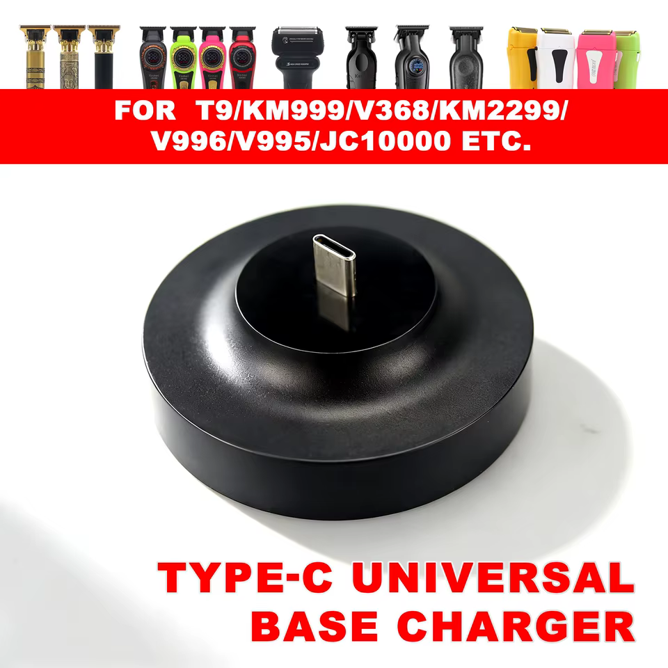 Carregador Dock Tipo-C para Máquina de Cortar Cabelo