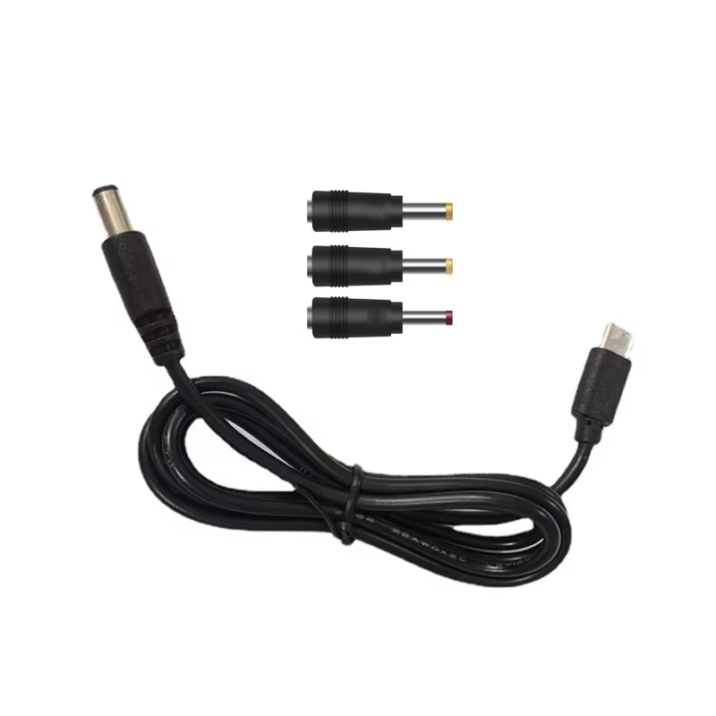 Cabo USB-C PD 12V com Adaptadores DC