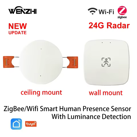 Sensor de Presença ZigBee WiFi 24G MmWave Radar